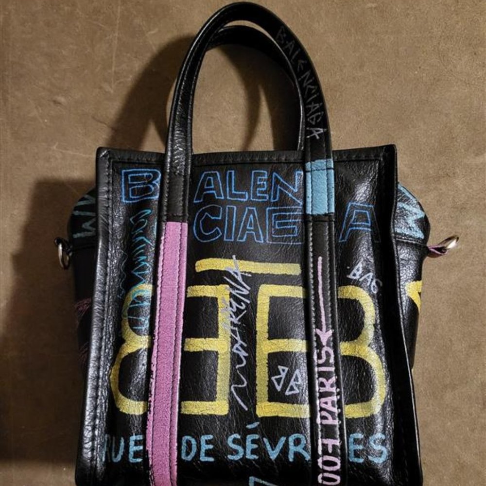 BALENCIAGA BAZAR XS - BLACK/MULTICOLOR